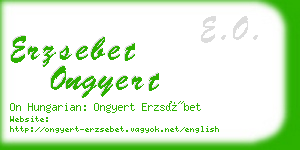 erzsebet ongyert business card